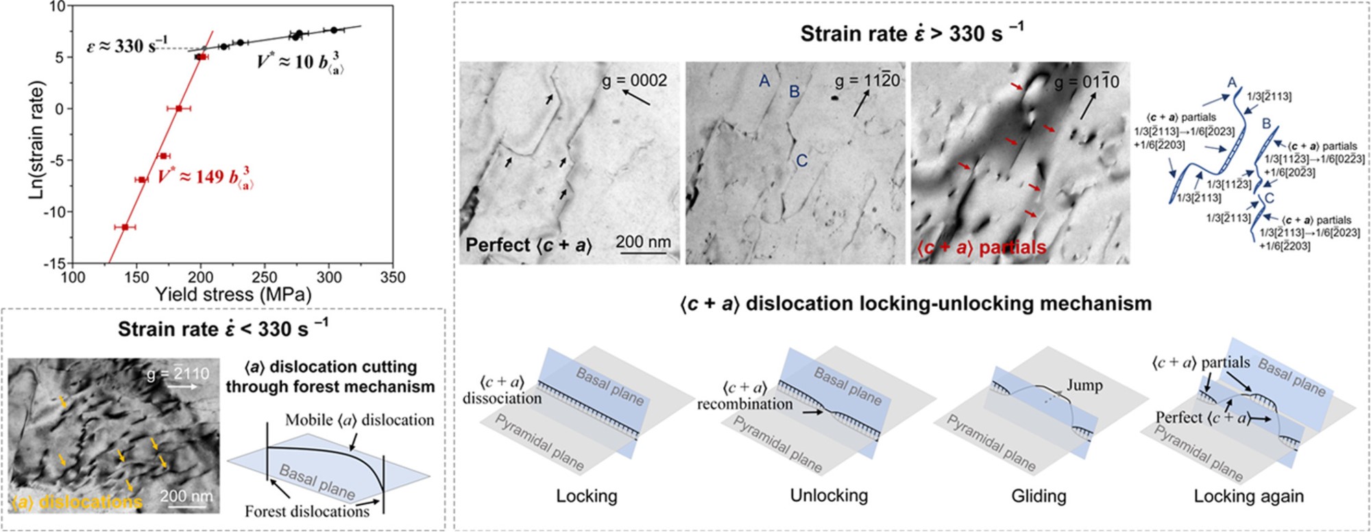 Rate-dependent transition of dislocation mechanisms in a magnesium alloy.